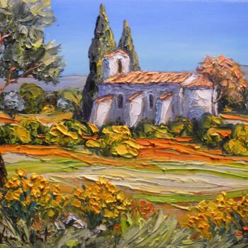 Painting titled "Chapelle Provençal" by Vincent Rallo, Original Artwork, Oil