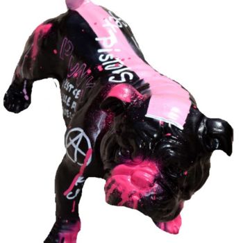 Sculpture intitulée "Punky doggy" par Vincent Richeux, Œuvre d'art originale, Coulage