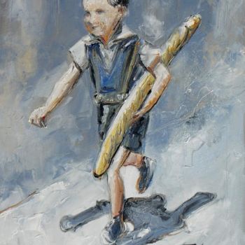 Painting titled "Le petit Nicolas" by Vincent Richeux, Original Artwork