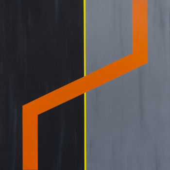 Peinture intitulée "Balance orange" par Vincent Sébart, Œuvre d'art originale, Acrylique Monté sur Châssis en bois