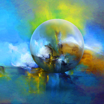 Peinture intitulée "Sphère#14" par Vincent Sébart, Œuvre d'art originale, Peinture numérique