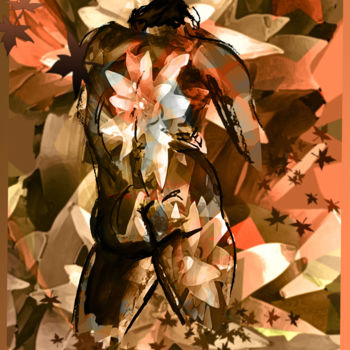 Digitale Kunst mit dem Titel ""AUTOMNE n°2"" von Soy:), Original-Kunstwerk, Digitale Malerei