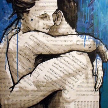 Painting titled "couple 2" by Vincent Tessier Xxc, Original Artwork, Acrylic