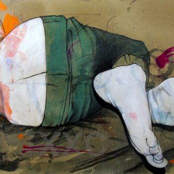 Pittura intitolato "sans jean" da Vincent Tessier Xxc, Opera d'arte originale, Inchiostro