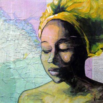 "Sénégal 1" başlıklı Tablo Vincent Tessier Xxc tarafından, Orijinal sanat, Akrilik