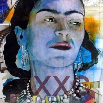Painting titled "frida k" by Vincent Tessier Xxc, Original Artwork, Acrylic