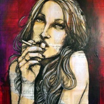 Painting titled "Laura" by Vincent Tessier Xxc, Original Artwork, Acrylic