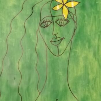 Painting titled "été" by Vincent Cheikh, Original Artwork, Acrylic