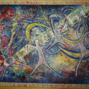 Pintura intitulada "fusion cosmique" por Vincent Pulpito, Obras de arte originais