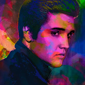 Digitale Kunst mit dem Titel "Elvis" von Vincent Sabatier (VerSus), Original-Kunstwerk