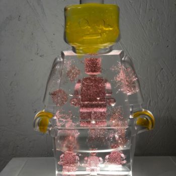 Sculpture titled "legoclusion N°18" by Vincent Sabatier (VerSus), Original Artwork, Resin