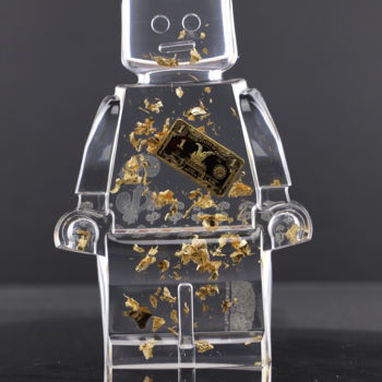 Sculpture titled "ROBOCLUSION DOLLAR…" by Vincent Sabatier (VerSus), Original Artwork, Resin