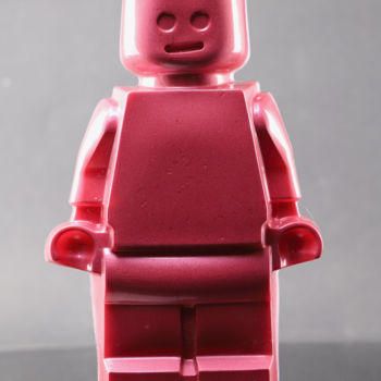 Sculpture titled "ROBOCLUSION PINK" by Vincent Sabatier (VerSus), Original Artwork, Resin