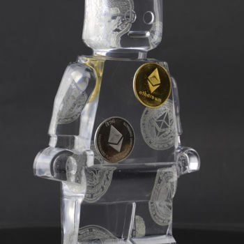 Sculpture titled "ROBOCLUSION ETHEREU…" by Vincent Sabatier (VerSus), Original Artwork, Resin