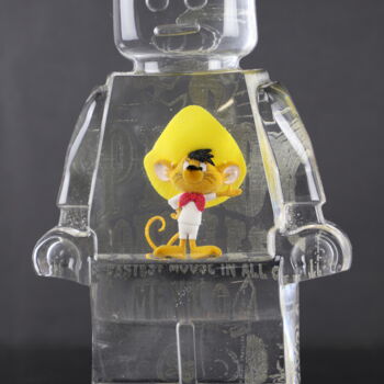 Sculpture titled "ROBOCLUSION SPEEDY…" by Vincent Sabatier (VerSus), Original Artwork, Resin