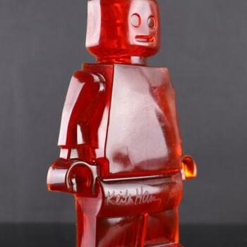 Sculpture intitulée "Roboclusion Red Har…" par Vincent Sabatier (VerSus), Œuvre d'art originale, Résine