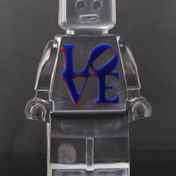 Sculpture titled "Roboclusion Blue Lo…" by Vincent Sabatier (VerSus), Original Artwork, Resin