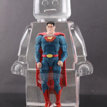 Scultura intitolato "Roboclusion Superman" da Vincent Sabatier (VerSus), Opera d'arte originale, Colaggio