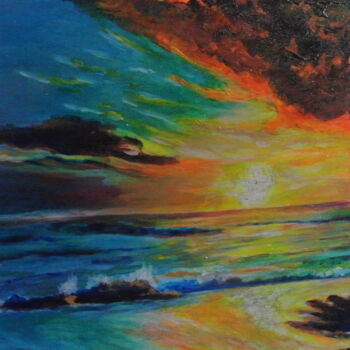 Painting titled "TRAMONTO  SUL MARE" by Vincenzo Neri, Original Artwork