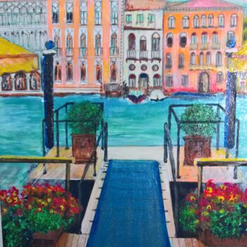 Painting titled "VENEZIA  DAL LATO D…" by Vincenzo Neri, Original Artwork, Acrylic