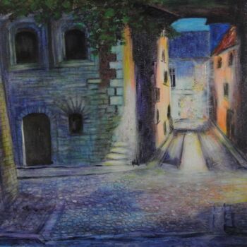 Malerei mit dem Titel "Borgo Medievale  Po…" von Vincenzo Neri, Original-Kunstwerk, Acryl