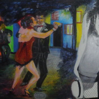Painting titled "BALLARE  TANGO  IN…" by Vincenzo Neri, Original Artwork, Acrylic
