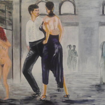 Painting titled "IL TANGO BALLATO IN…" by Vincenzo Neri, Original Artwork, Acrylic