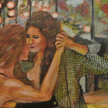Painting titled "Ballar  tango  SENS…" by Vincenzo Neri, Original Artwork, Acrylic