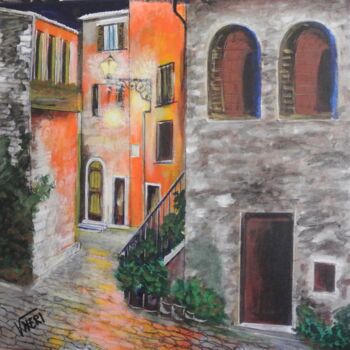 Painting titled "Una serata  IN UN B…" by Vincenzo Neri, Original Artwork, Acrylic