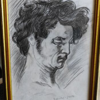 Painting titled "Rutratto" by Vincenzo Piras, Original Artwork, Pencil