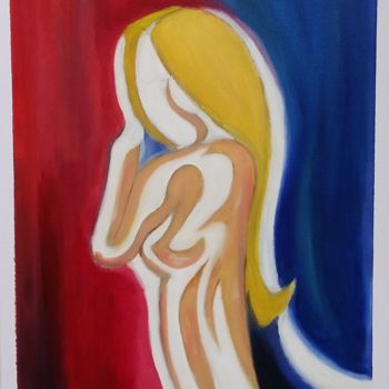 Painting titled "Timida" by Scafato, Original Artwork, Oil