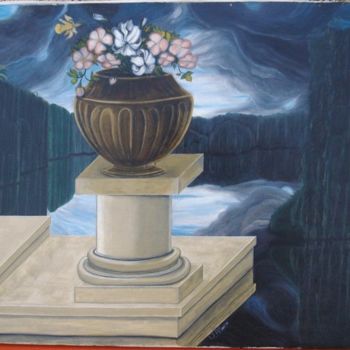 Pintura intitulada "lo stagno della qui…" por Vincenzo Attianese, Obras de arte originais, Óleo