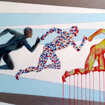 "RUNNER" başlıklı Tablo Vincenzo Squillacioti tarafından, Orijinal sanat, Zamklı boya