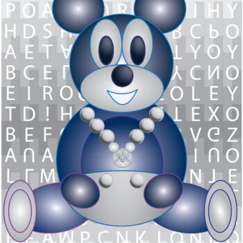 数字艺术 标题为“Combo Mickey the Be…” 由Vinci Art, 原创艺术品, 墨
