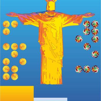 Digital Arts titled "Rio 2016 Olympic: U…" by Vinci Art, Original Artwork, Digital Painting