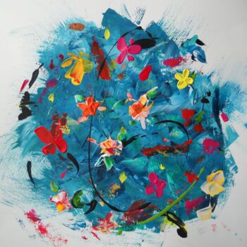 Peinture intitulée "Ikebana" par Vinet-Larente, Œuvre d'art originale, Acrylique