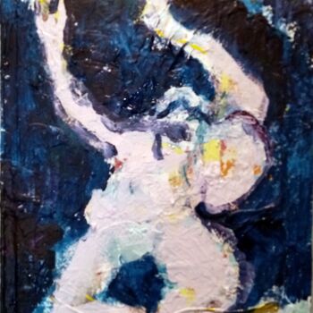 Peinture intitulée "danse au baton" par Vini, Œuvre d'art originale, Acrylique