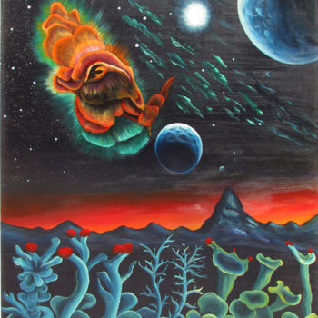 Pintura titulada "Explosion" por Vinko Hlebs, Obra de arte original, Oleo