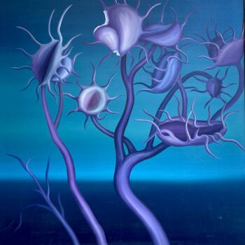 Картина под названием "Carnivorous plants" - Vinko Hlebs, Подлинное произведение искусства, Масло