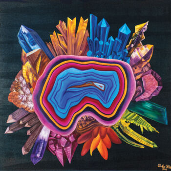 Peinture intitulée "Crystals" par Vinko Hlebs, Œuvre d'art originale, Huile