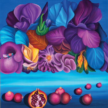 Malerei mit dem Titel "Spring Flowers" von Vinko Hlebs, Original-Kunstwerk, Öl