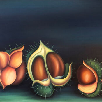 Painting titled "Chestnut" by Vinko Hlebs, Original Artwork, Oil