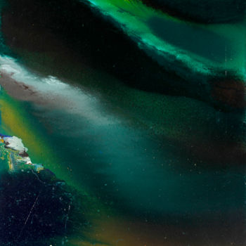 Painting titled "Green Lightning" by Vinoda Revannasiddaiah, Original Artwork, Acrylic