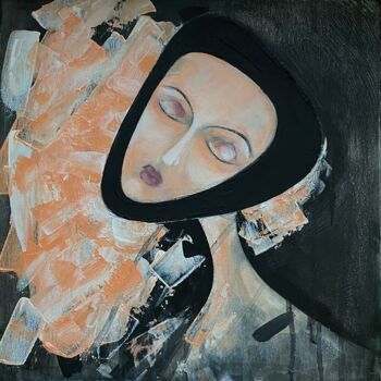 제목이 "Reflections"인 미술작품 Rymma Vinogradova로, 원작, 아크릴 나무 들것 프레임에 장착됨