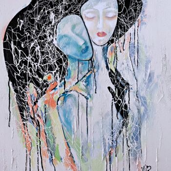 Peinture intitulée "Embrace" par Rymma Vinogradova, Œuvre d'art originale, Acrylique Monté sur Châssis en bois