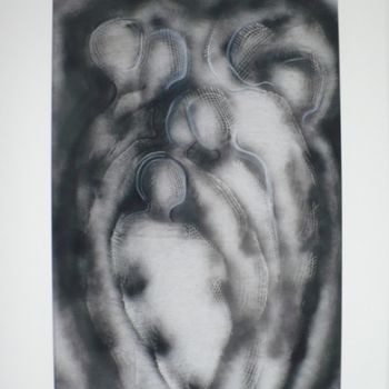 Arte textil titulada "Tableau - tissu c.v" por Christine Vinson, Obra de arte original