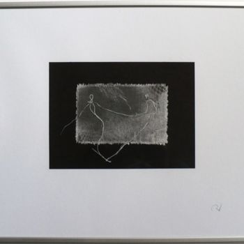 Art textile intitulée "c-v-tissu-fils-blan…" par Christine Vinson, Œuvre d'art originale