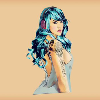 Arts numériques intitulée "girl-tatoo.jpg" par Vinzdream2006, Œuvre d'art originale, Photo montage