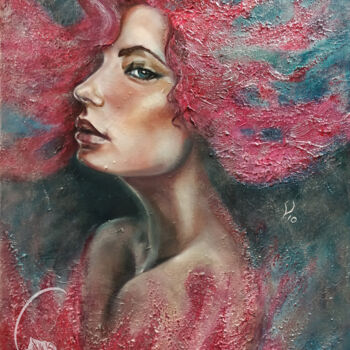 Painting titled "Born of Venus" by Vio, Original Artwork, Oil