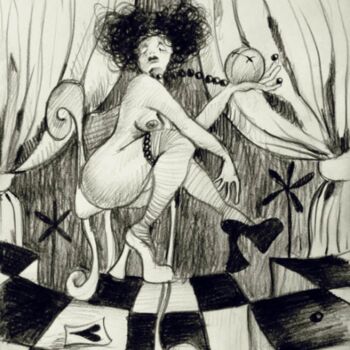 Disegno intitolato "06-11 biancoenero" da Viola Di Massimo, Opera d'arte originale, Grafite